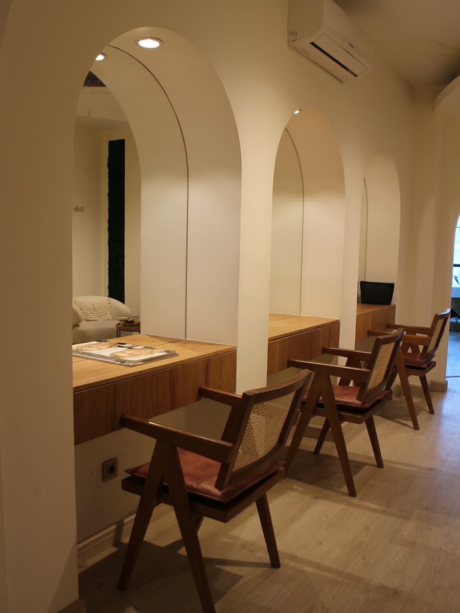 The arched corridor leading to the treatment rooms